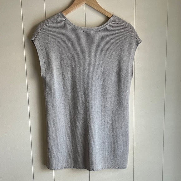 J. Jill Light Gray Women's Knit Office Minimal Cozy Top and Cardigan Sz SP & MP - Picture 8 of 13